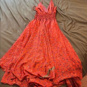 Elegant Red Maxi Dress